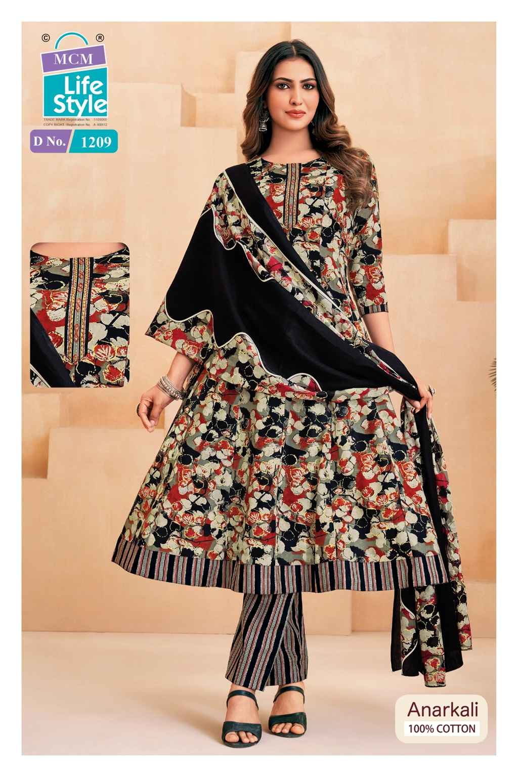 MCM ANARKALI VOL-12 PURE COTTON PRINTED ANARKALI SUIT
