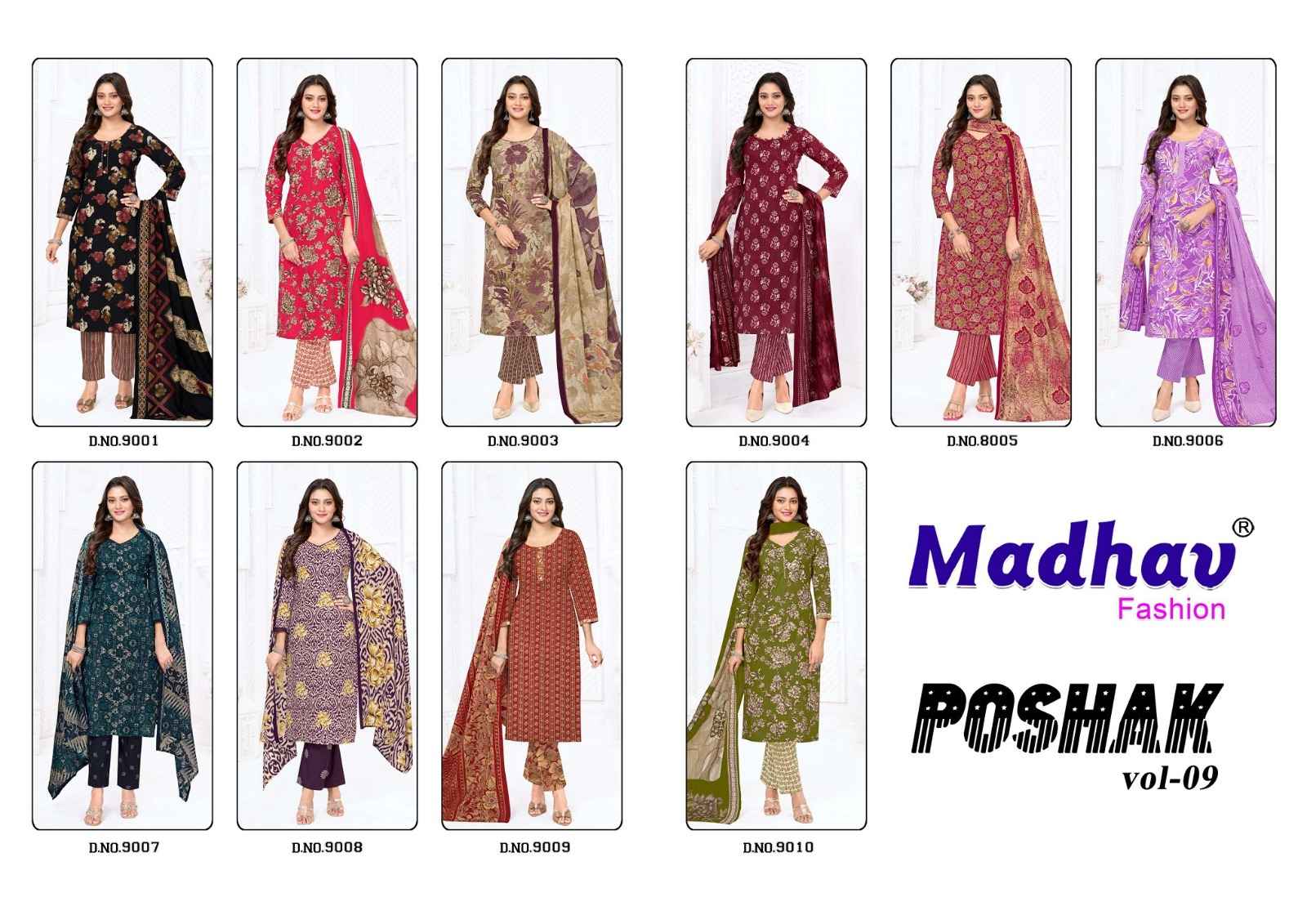 MADHAV POSHAK VOL-9 COTTON PRINTED READYMADE SUIT