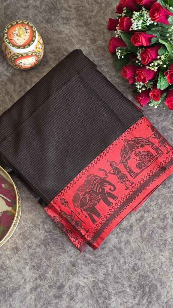 PREMIUM KHADI RAW SILK LINING ZARI WEAVING SAREE 