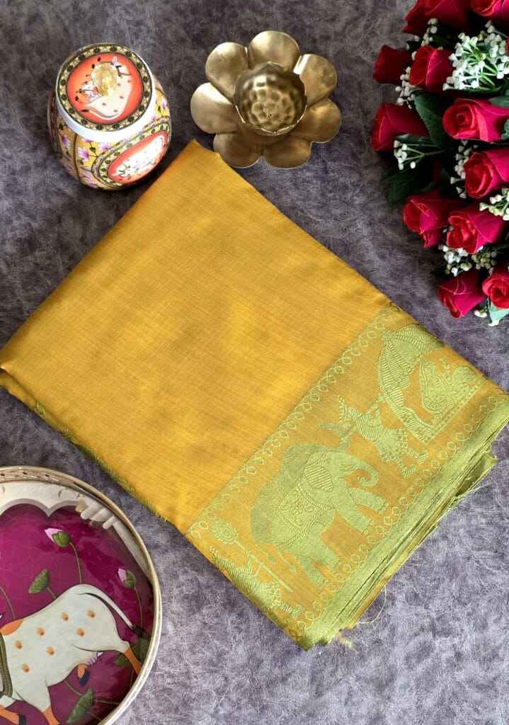 PREMIUM KHADI RAW SILK LINING ZARI WEAVING SAREE 