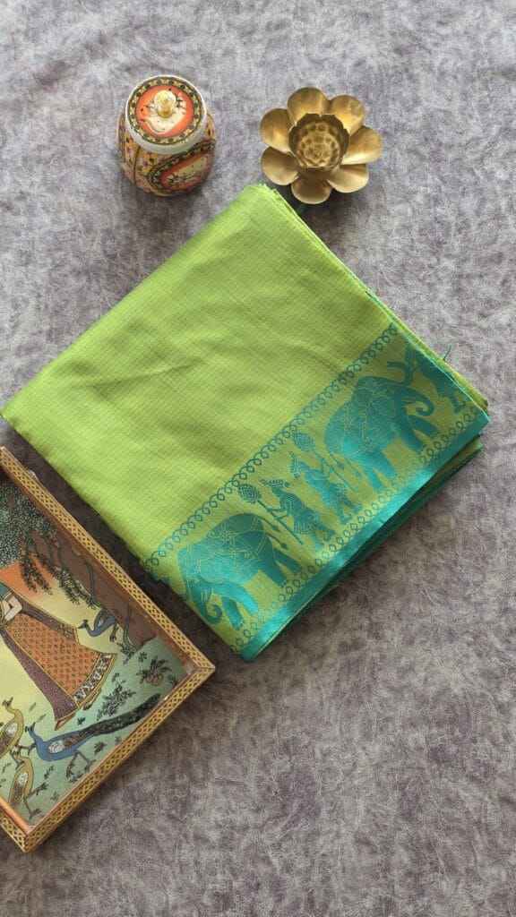 PREMIUM KHADI RAW SILK LINING ZARI WEAVING SAREE 