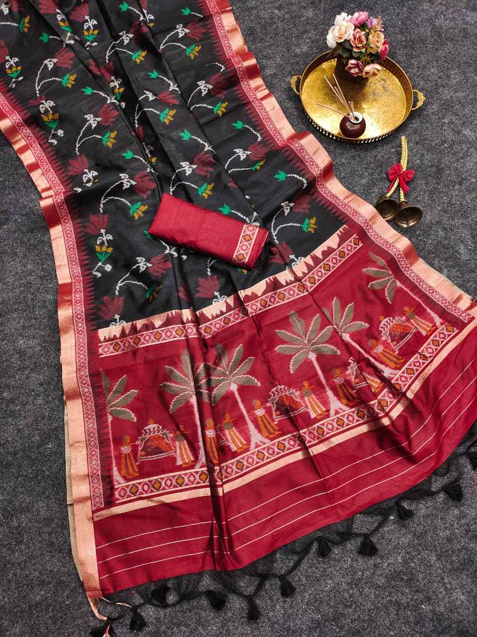PREMIUM KHADI RAW SILK PICHWAI RESHAM WEAVING SAREE 