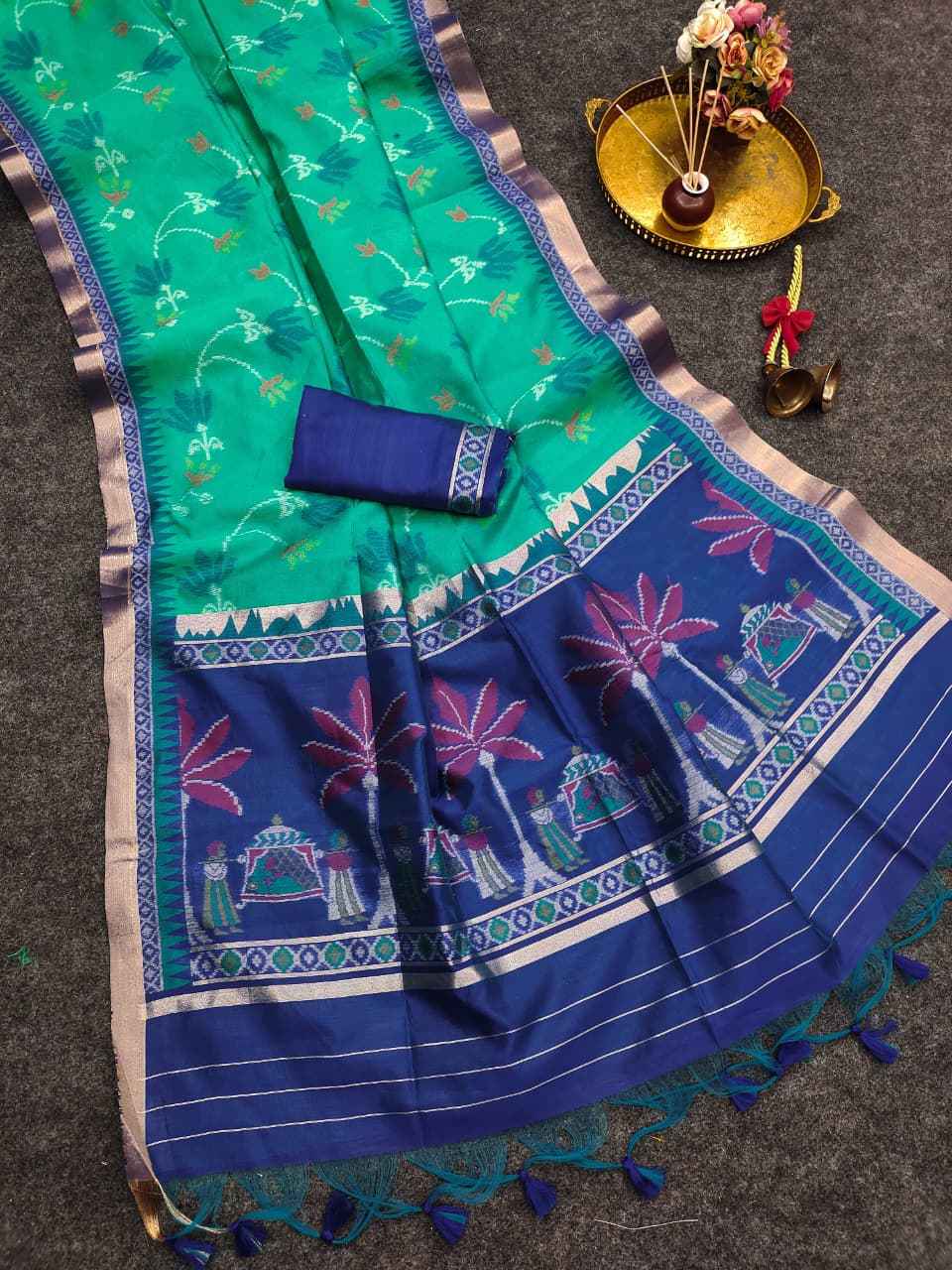 PREMIUM KHADI RAW SILK PICHWAI RESHAM WEAVING SAREE 