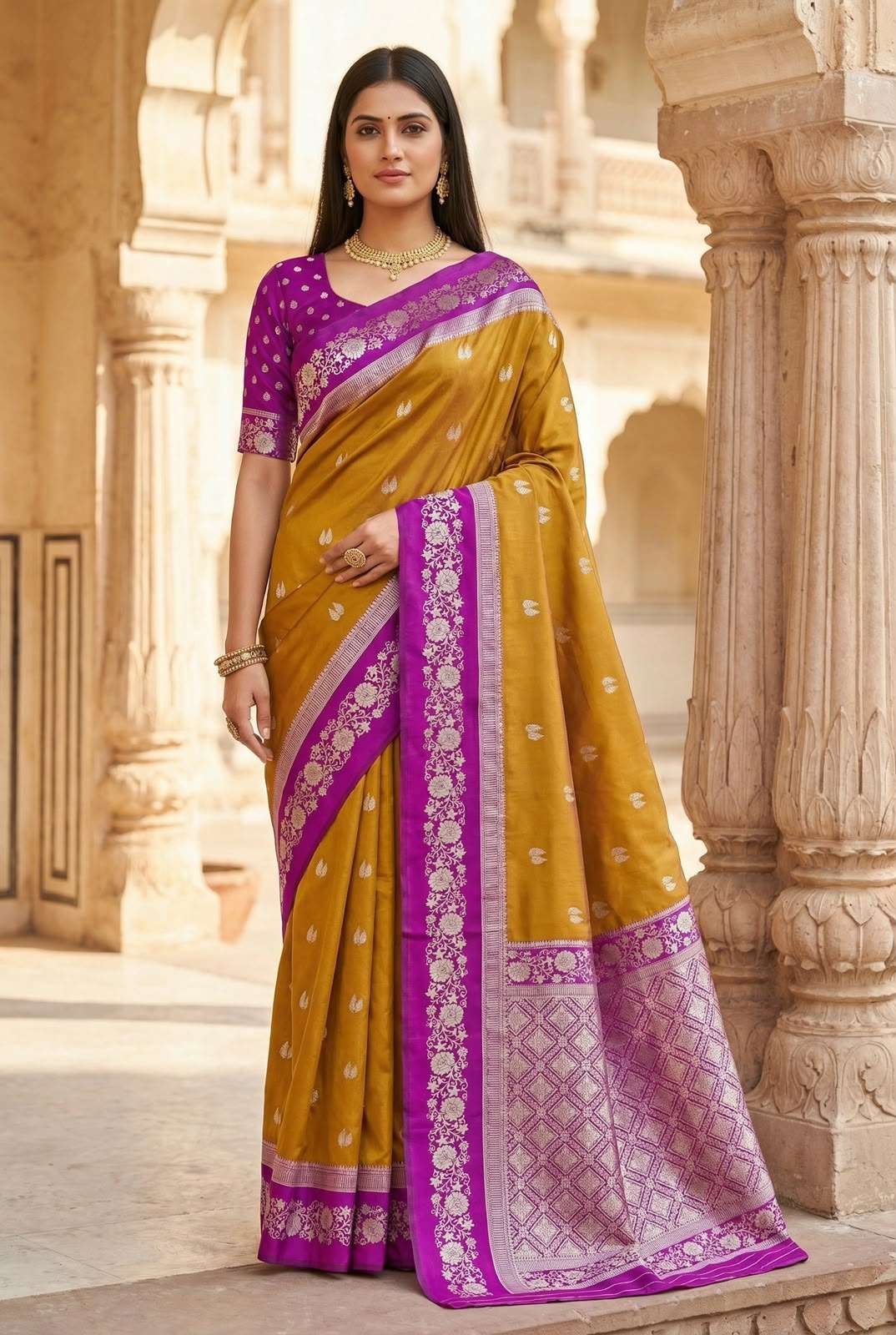 PREMIUM SOFT BANARASI SILK ZARI WEAVING SAREE 