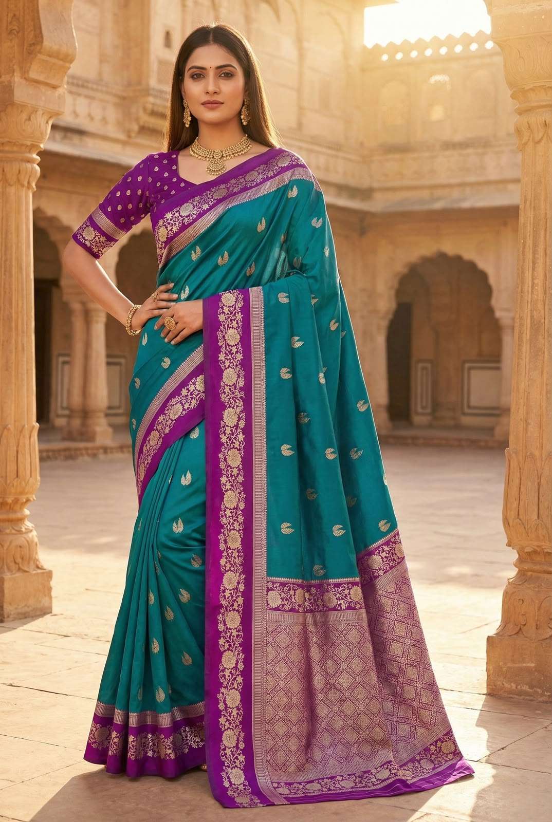 PREMIUM SOFT BANARASI SILK ZARI WEAVING SAREE 