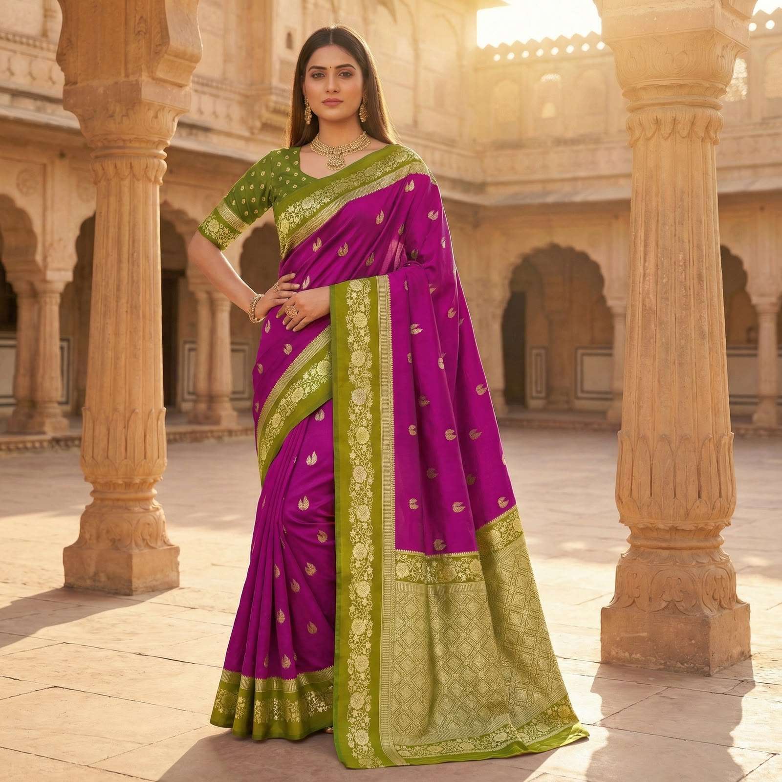 PREMIUM SOFT BANARASI SILK ZARI WEAVING SAREE 