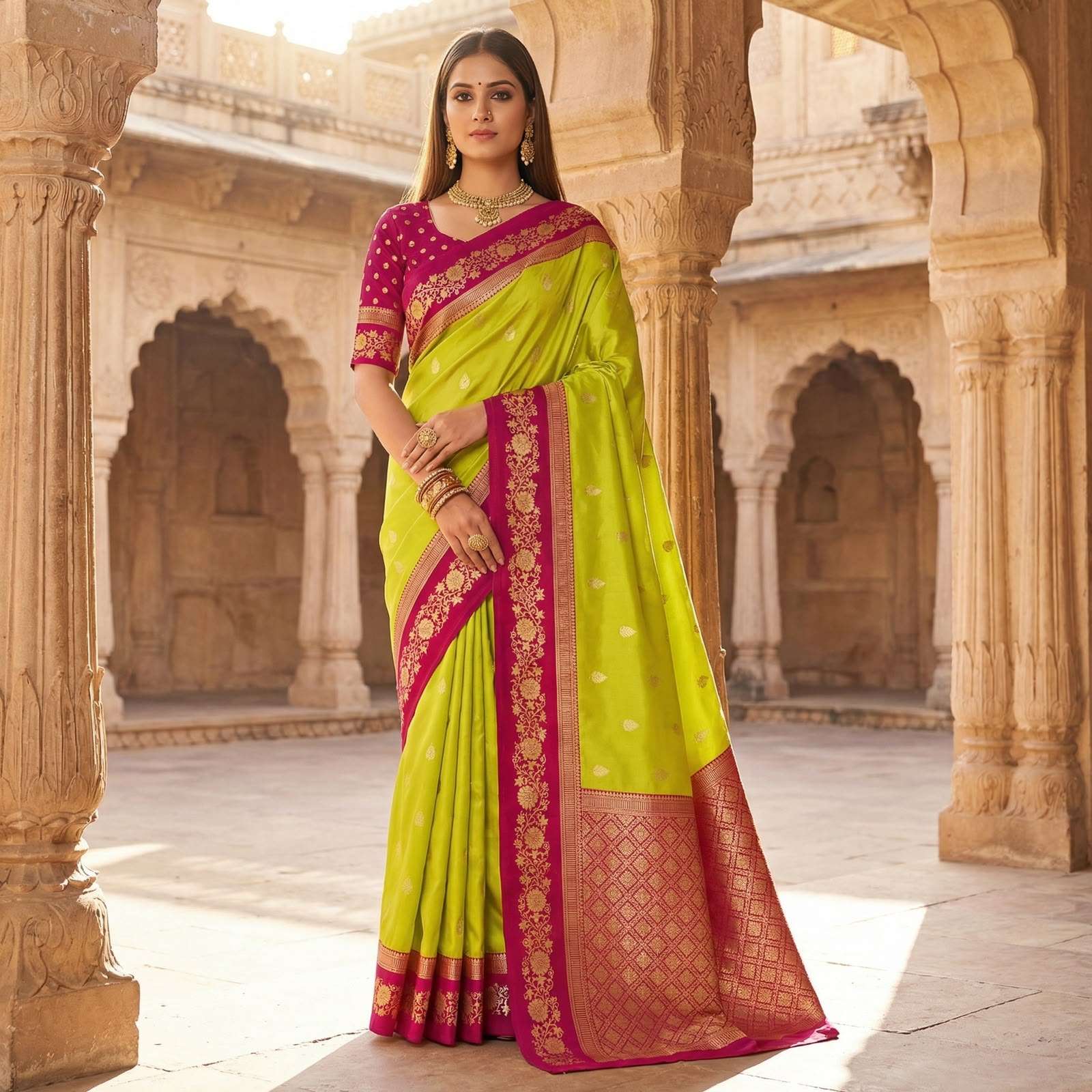 PREMIUM SOFT BANARASI SILK ZARI WEAVING SAREE 