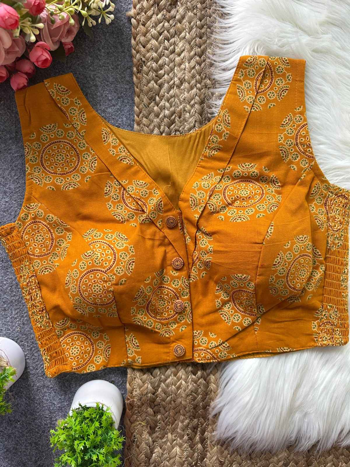 PURE AJRAKH COTTON FLEXIBLE BLOUSE