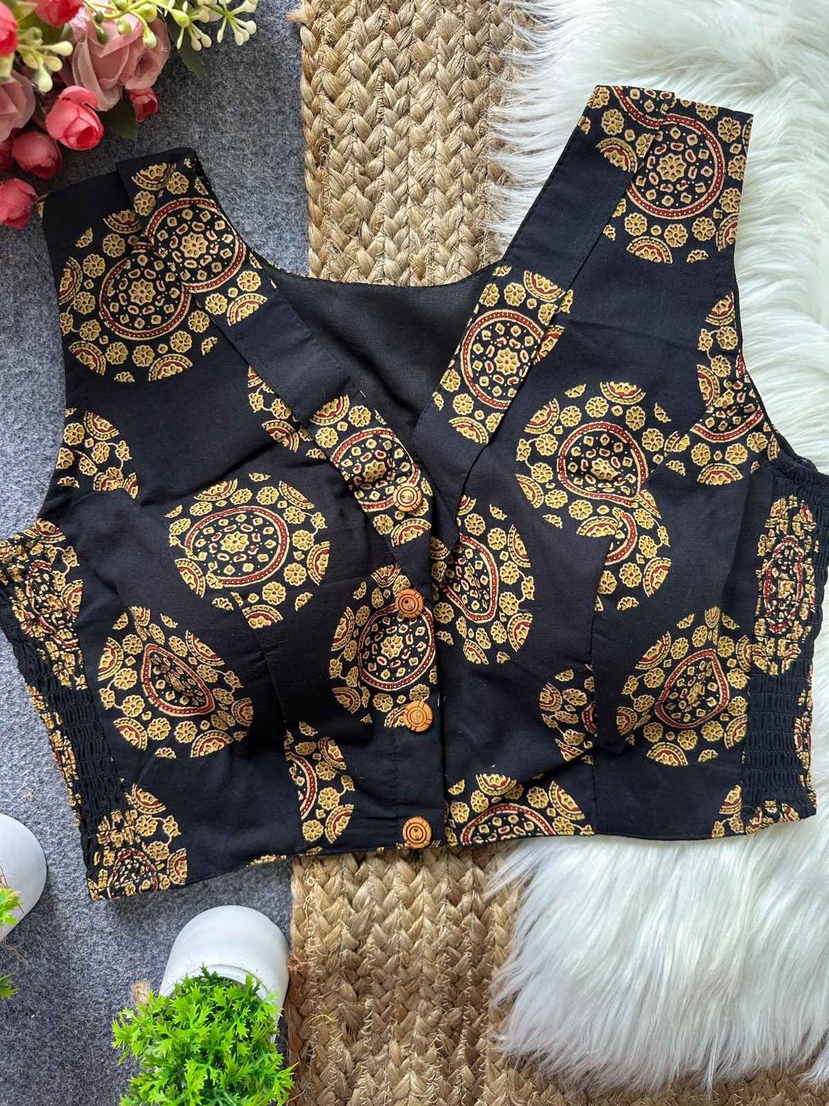 PURE AJRAKH COTTON FLEXIBLE BLOUSE