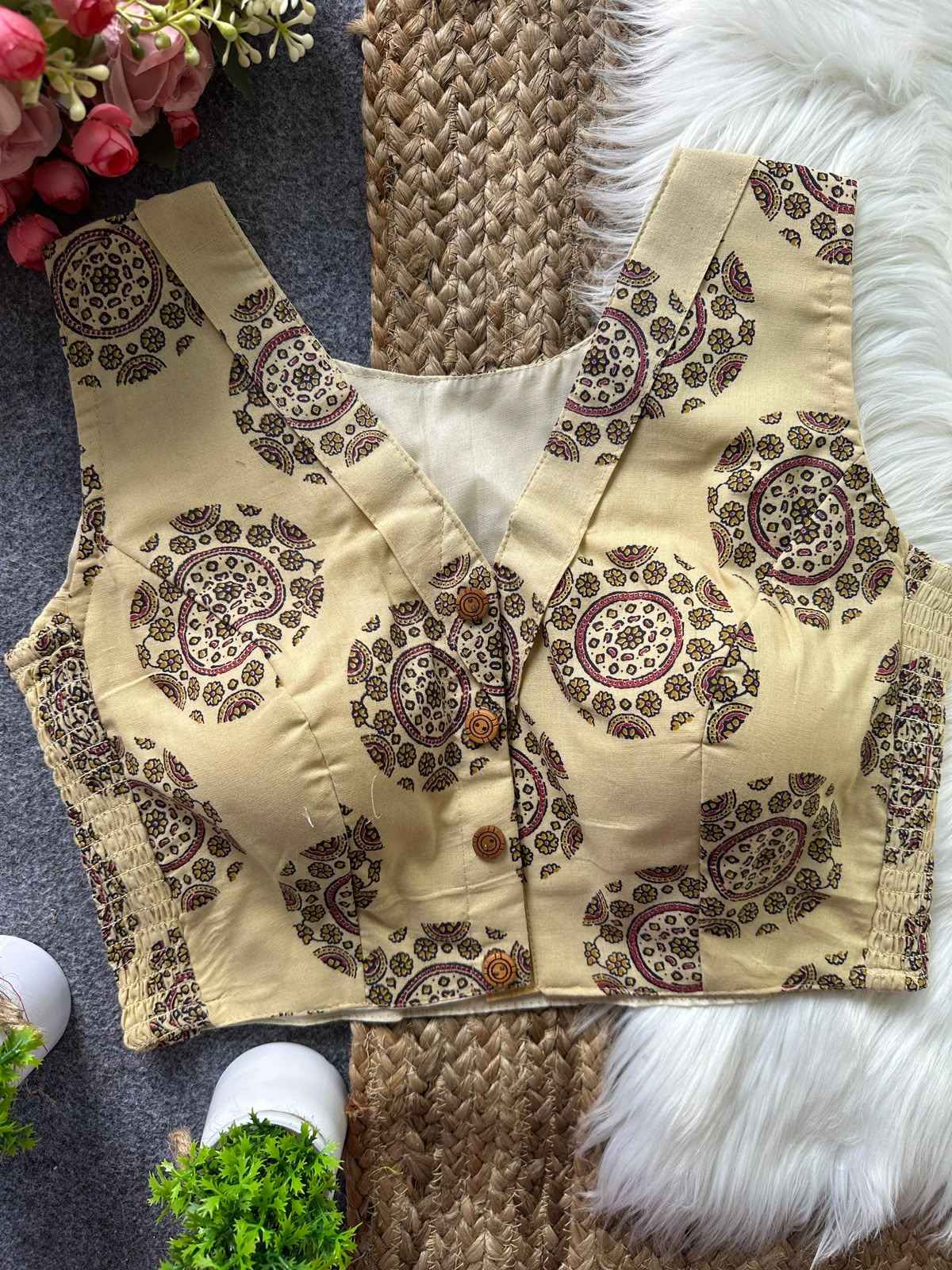 PURE AJRAKH COTTON FLEXIBLE BLOUSE