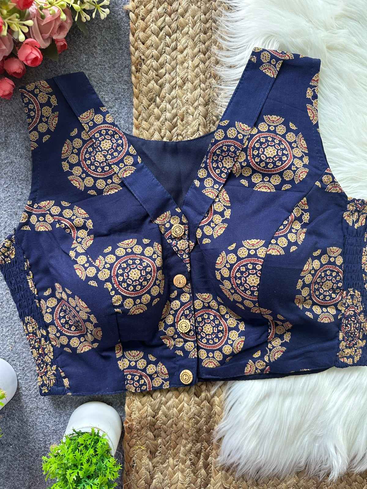 PURE AJRAKH COTTON FLEXIBLE BLOUSE