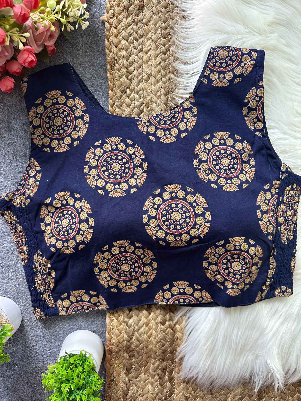 PURE AJRAKH COTTON FLEXIBLE BLOUSE