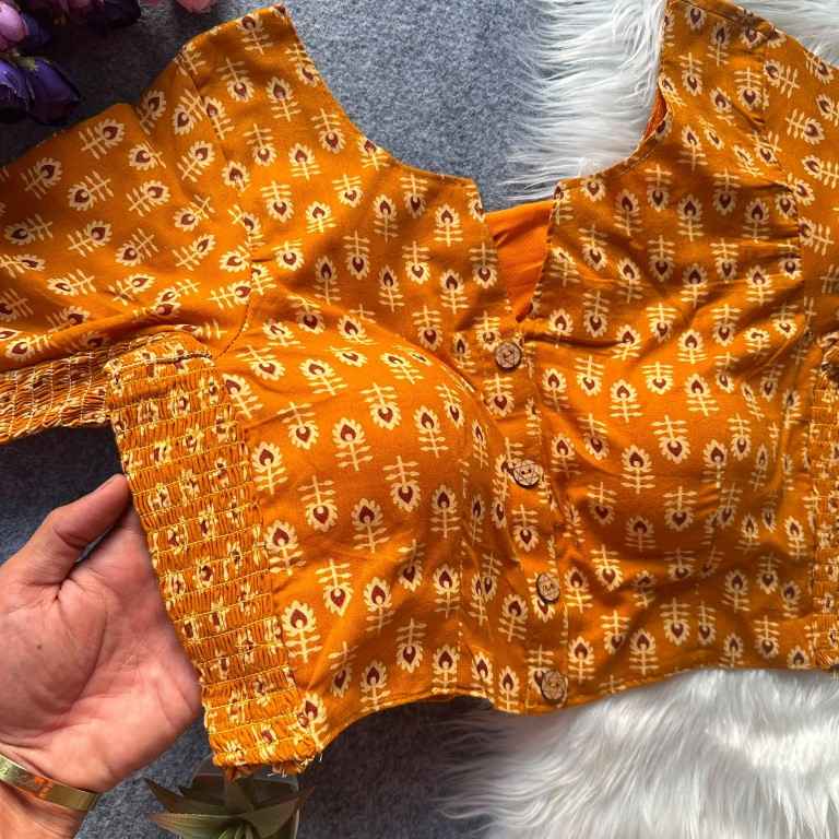 PURE AJRAKH COTTON HANDBLOCK PRINT BLOUSE 