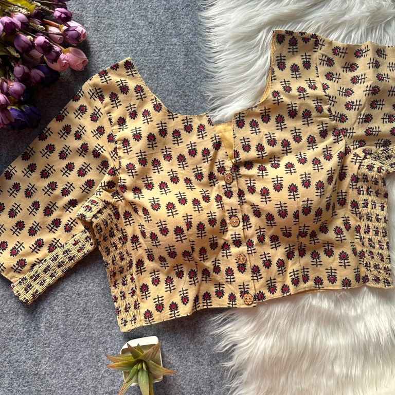 PURE AJRAKH COTTON HANDBLOCK PRINT BLOUSE 