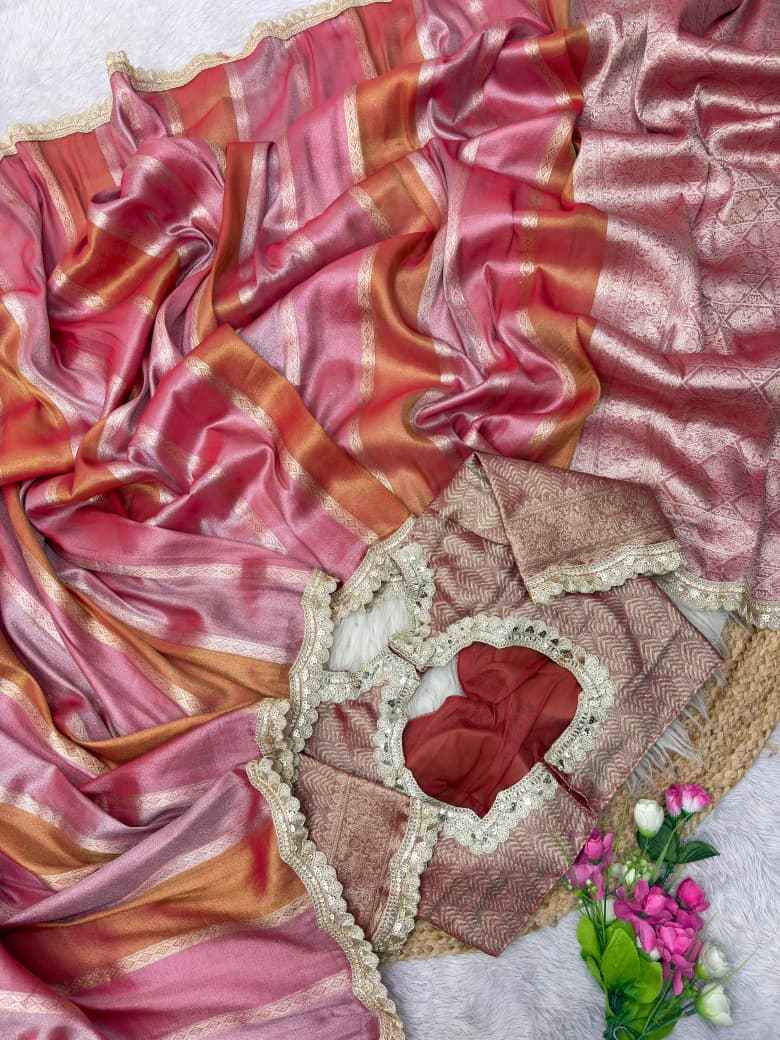 PURE BANARASI MULTI TISSUE SILK ZARI WEAVING SAREE