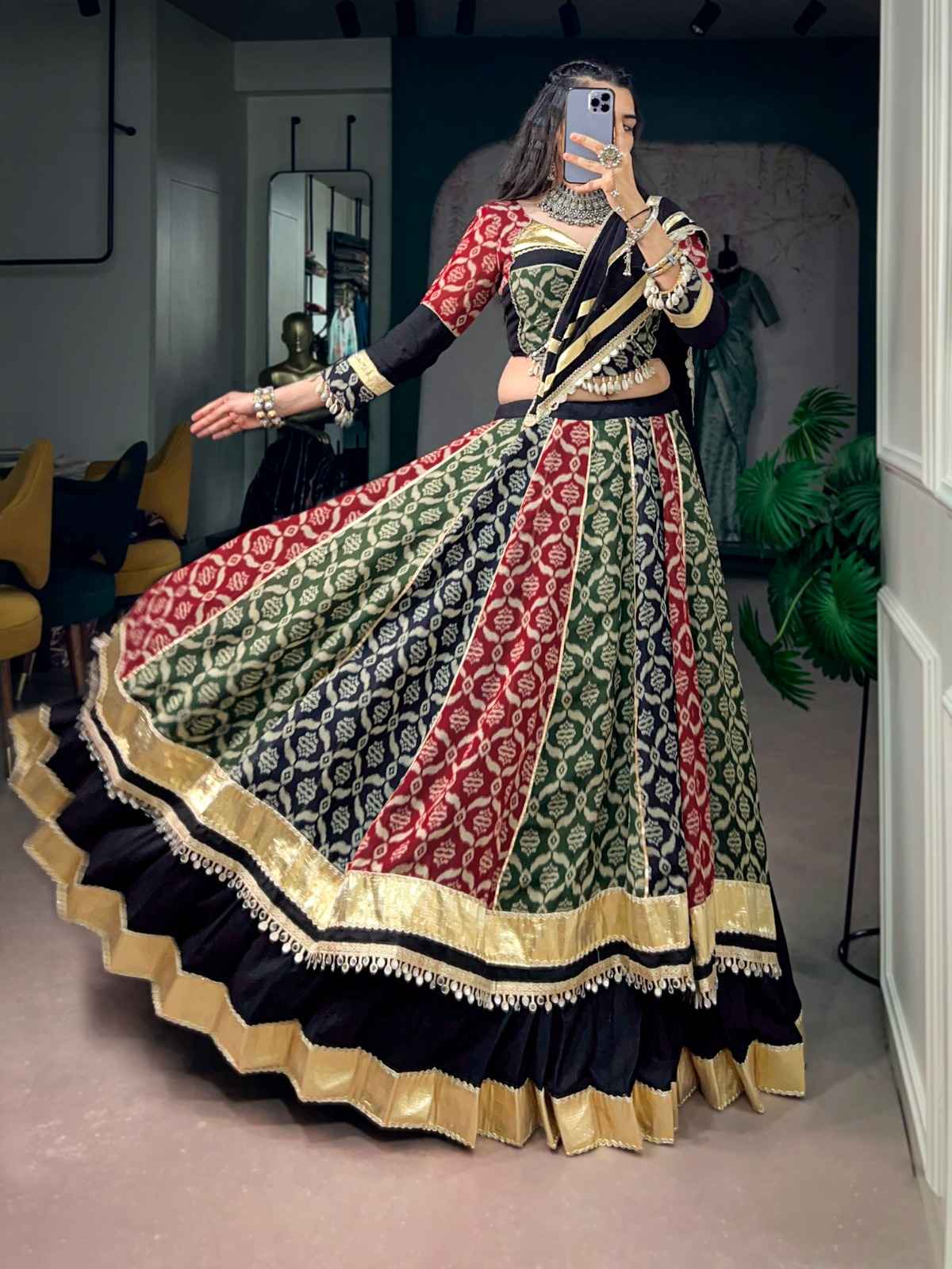 PURE RAYON NAVRATRI TRADITION LEHENGA CHOLI