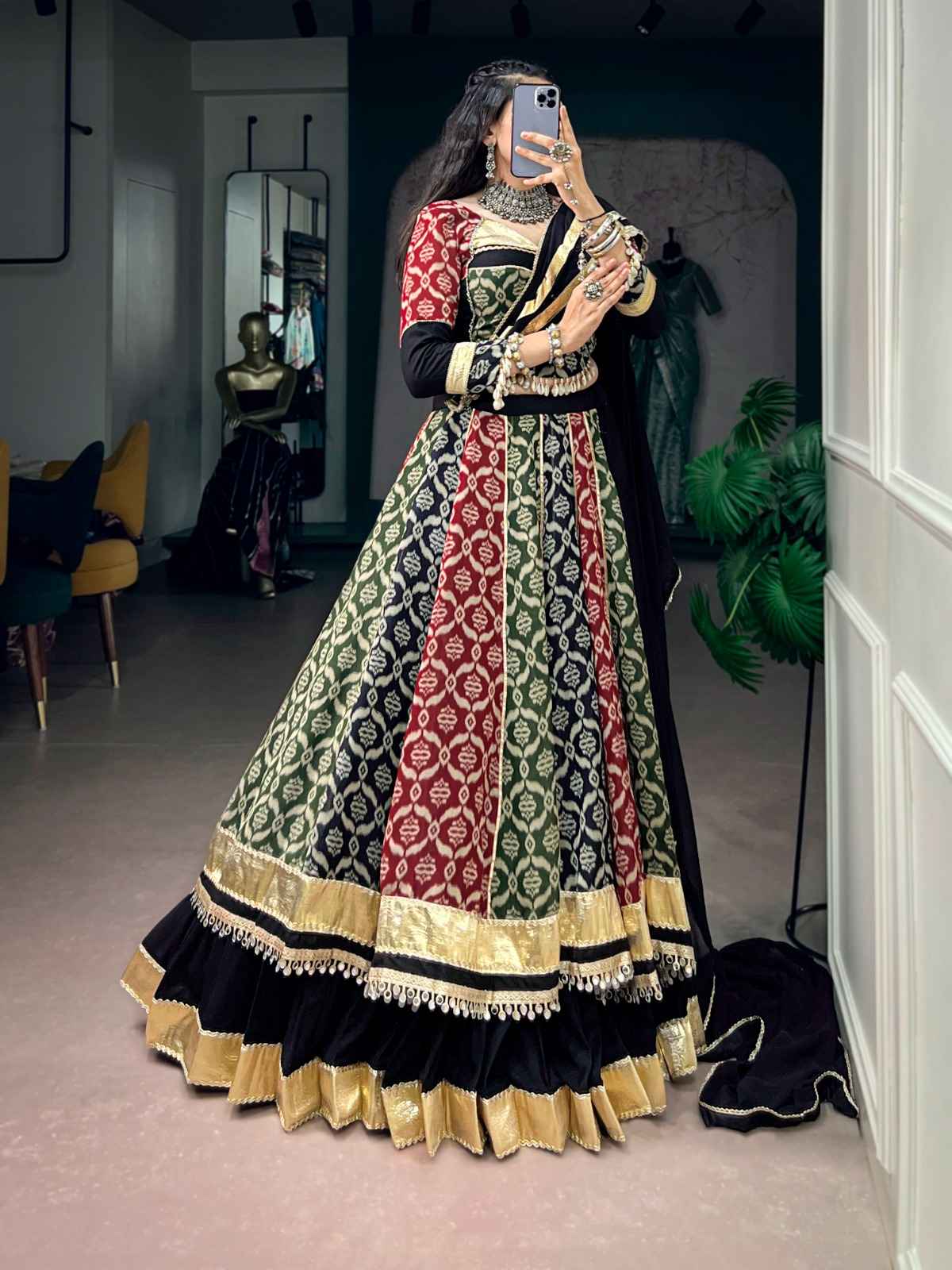 PURE RAYON NAVRATRI TRADITION LEHENGA CHOLI
