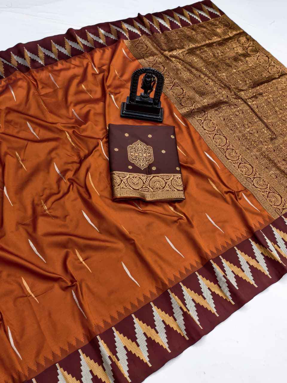 PURE SOFT BANARASI SILK GOLD AND SILVER ZARI WEAVING SAREE