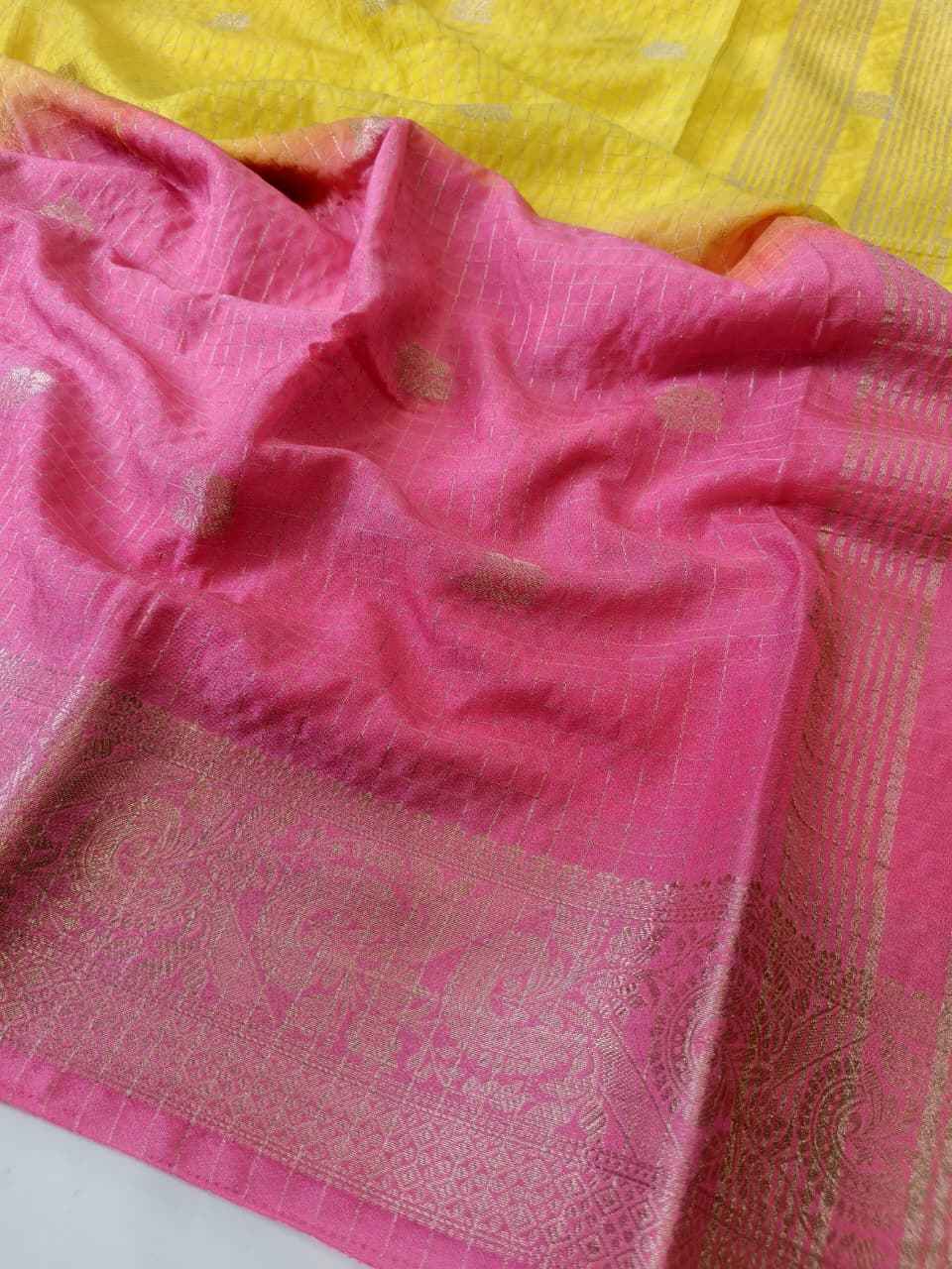 PURE SOFT GLASS FABRIC PEDDING SAREE 