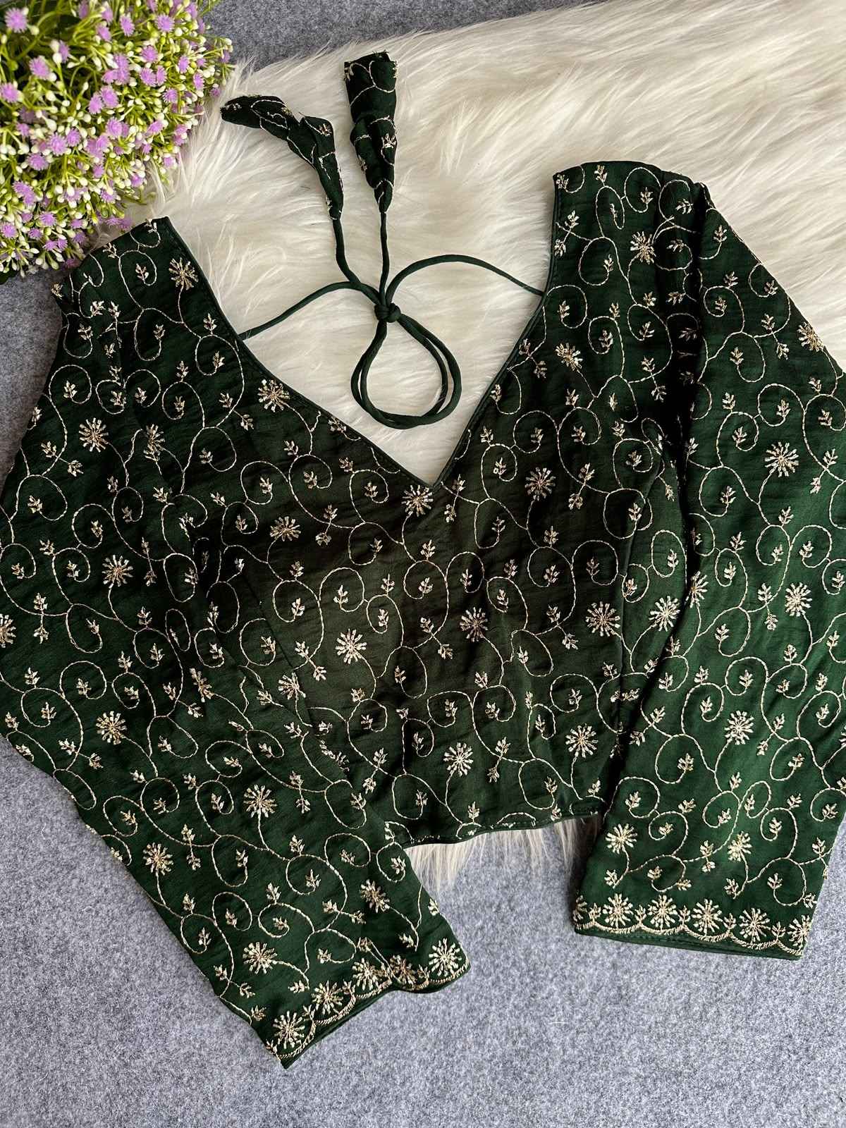 PURE SOFT VICHITRA SILK PRINCESS CUT BLOUSE