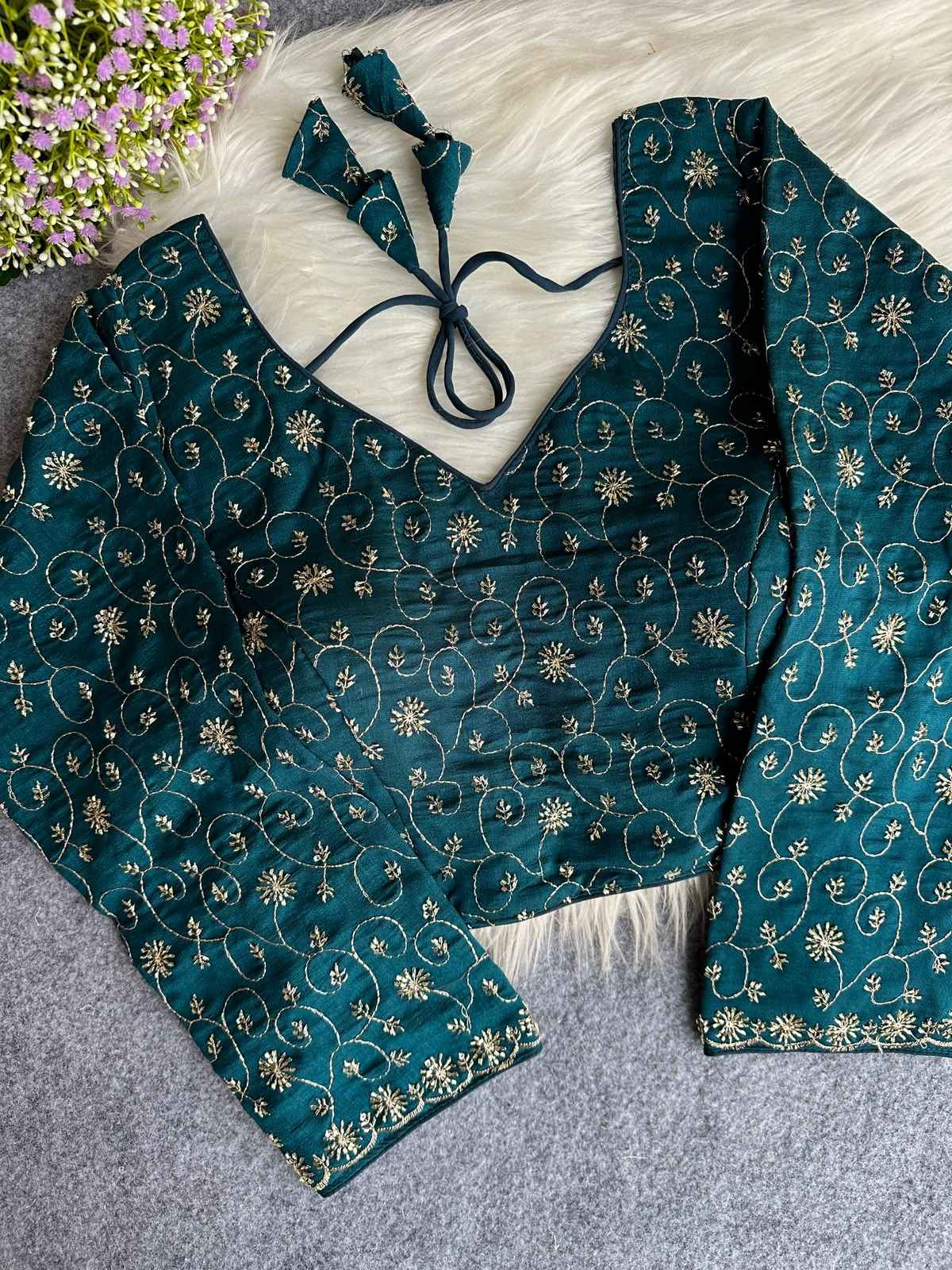 PURE SOFT VICHITRA SILK PRINCESS CUT BLOUSE