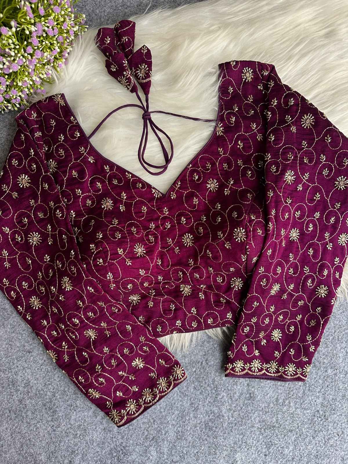 PURE SOFT VICHITRA SILK PRINCESS CUT BLOUSE