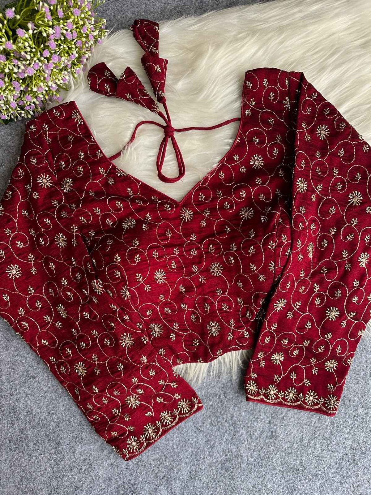 PURE SOFT VICHITRA SILK PRINCESS CUT BLOUSE