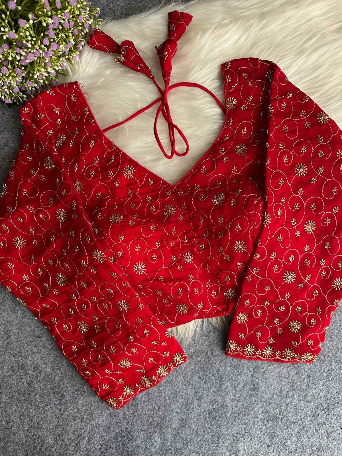 PURE SOFT VICHITRA SILK PRINCESS CUT BLOUSE