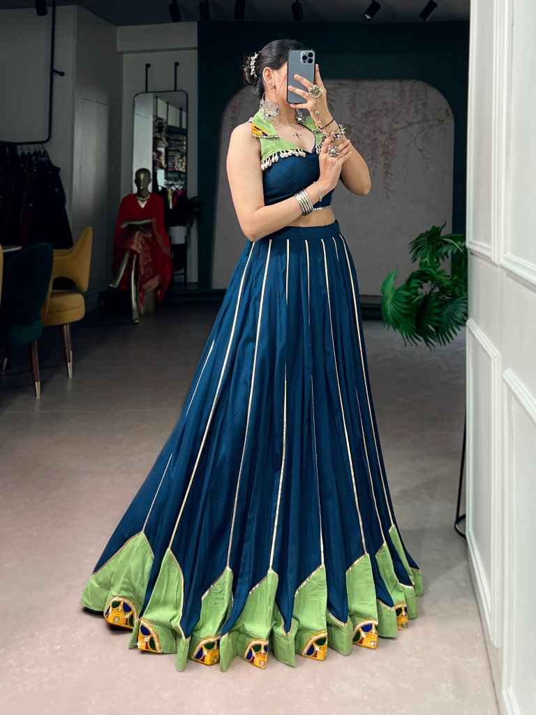 RAYON GAMTHI WORK NAVRATRI LEHENGA CHOLI 