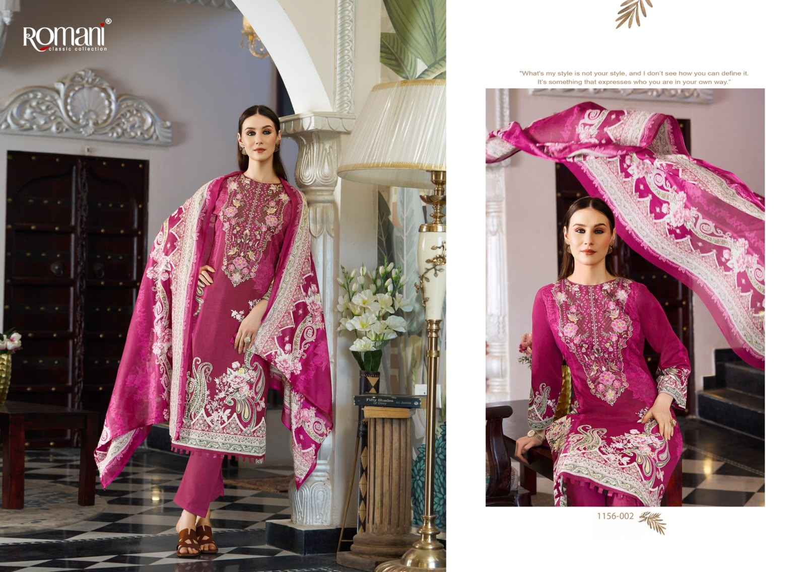 ROMANI AARZU VOL-35 SOFT COTTON DIGITAL PRINTED EMBROIDERY DRESS MATERIAL 