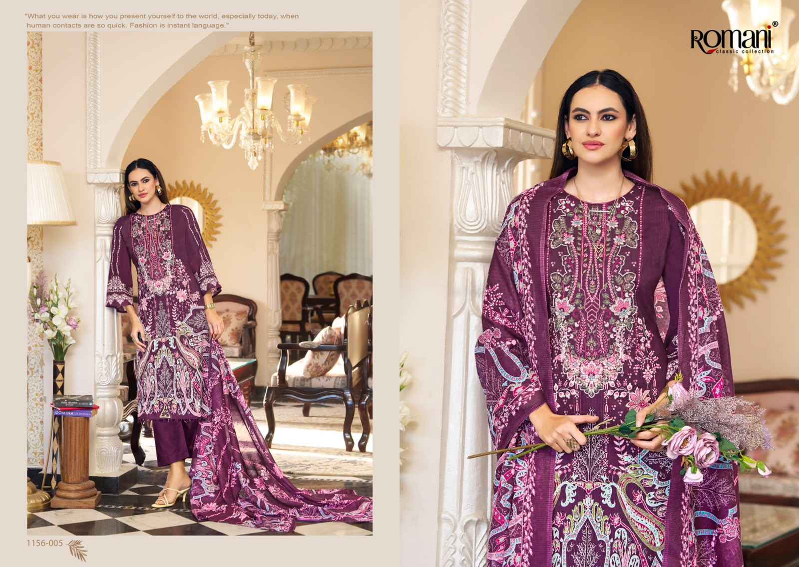 ROMANI AARZU VOL-35 SOFT COTTON DIGITAL PRINTED EMBROIDERY DRESS MATERIAL 