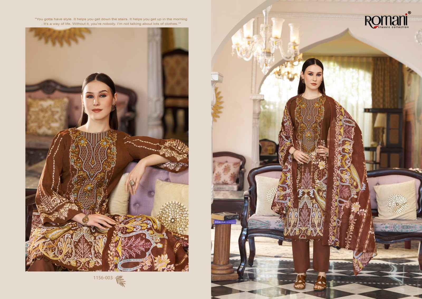 ROMANI AARZU VOL-35 SOFT COTTON DIGITAL PRINTED EMBROIDERY DRESS MATERIAL 
