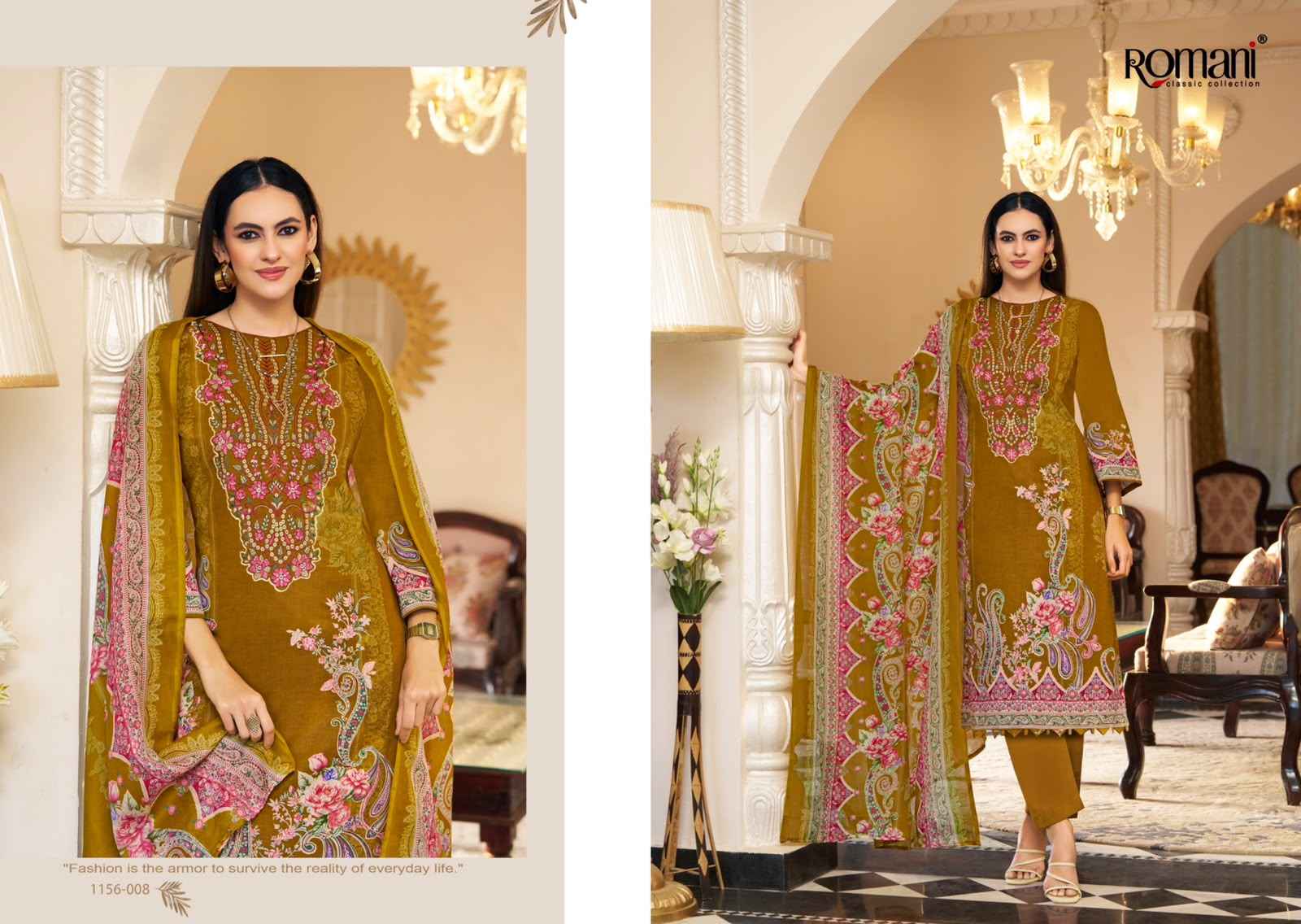ROMANI AARZU VOL-35 SOFT COTTON DIGITAL PRINTED EMBROIDERY DRESS MATERIAL 
