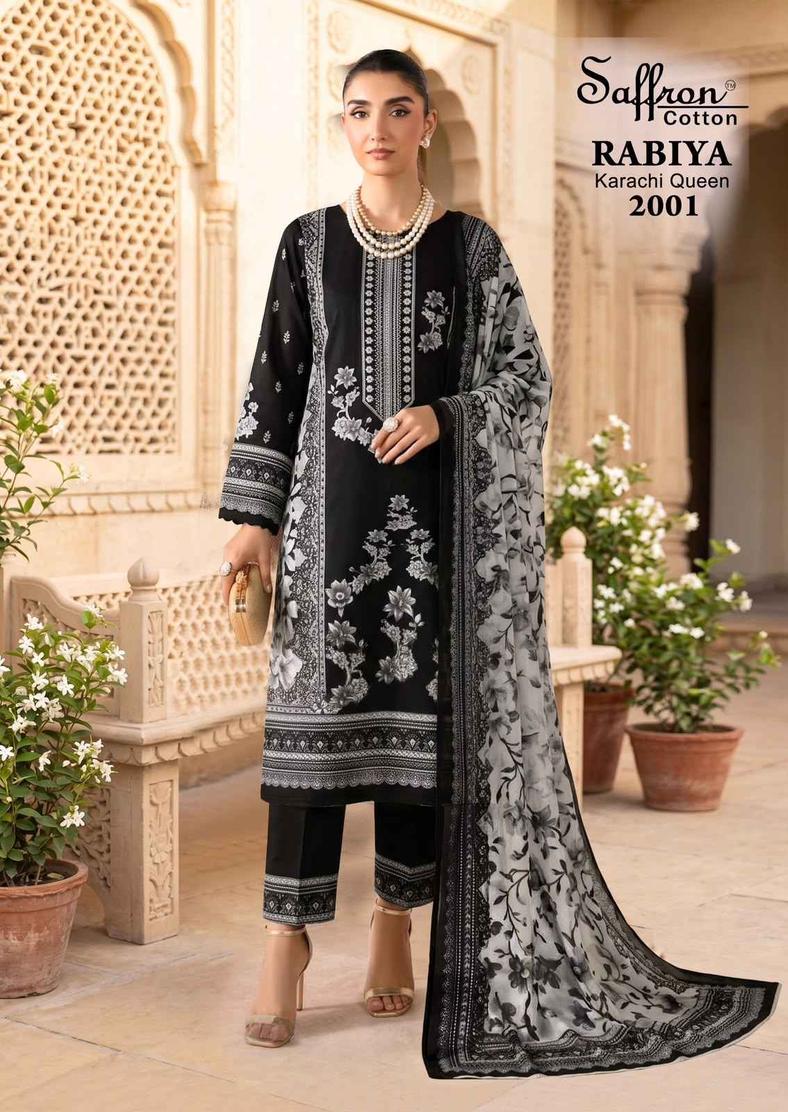 SAFFRON RABIYA KARACHI QUEEN VOL-2 COTTON PRINTED DRESS MATERIAL 