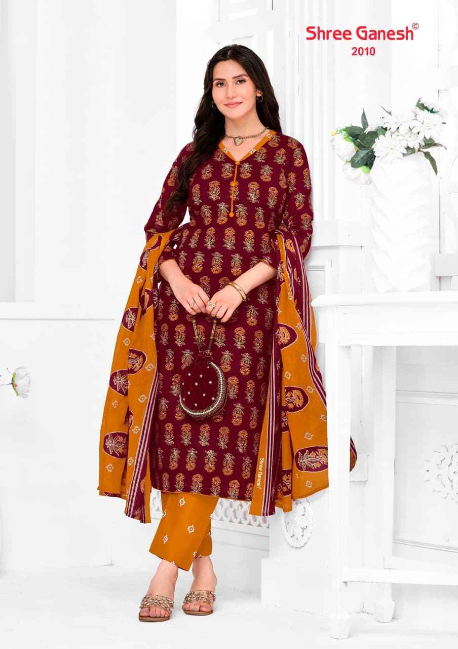 SHREE GANESH VAANI VOL-10 PURE COTTON PRINTED DRESS MATERIAL 
