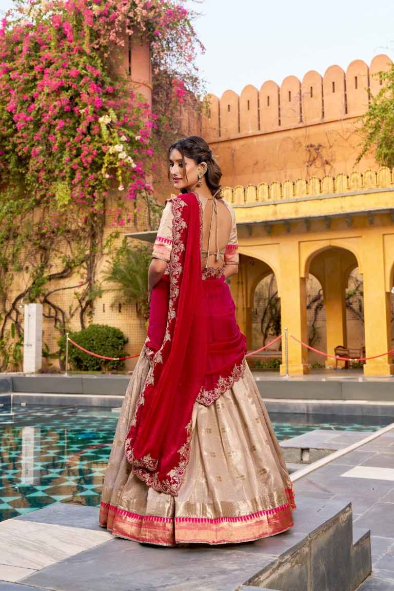 SLUB KOTA ZARI WEAVING PAITHANI LEHENGA CHOLI 