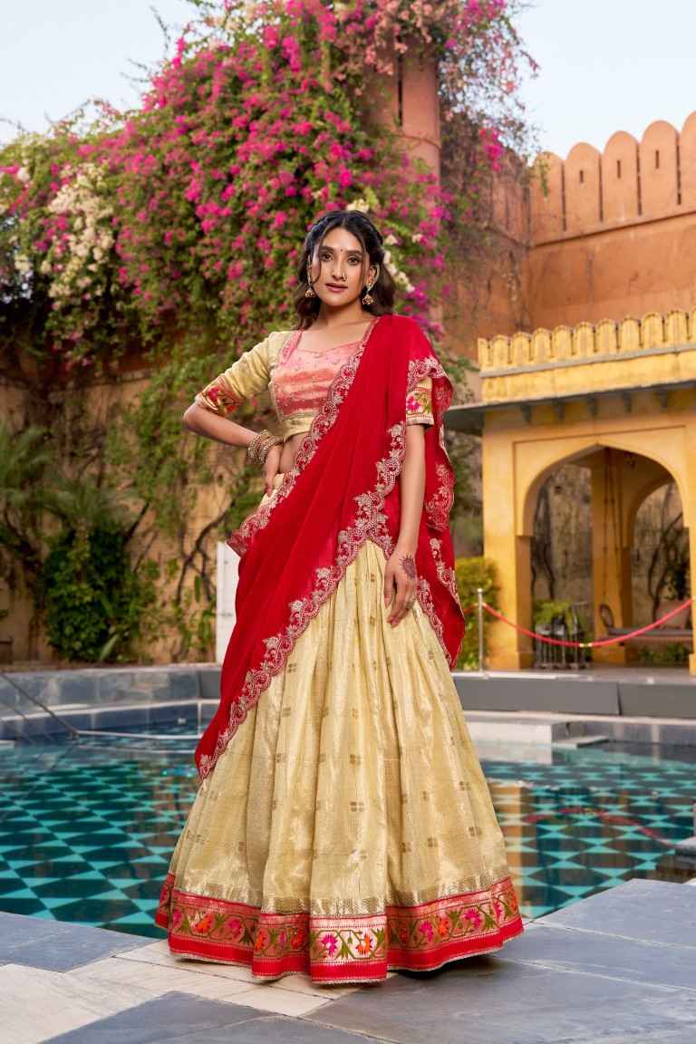 SLUB KOTA ZARI WEAVING PAITHANI LEHENGA CHOLI 