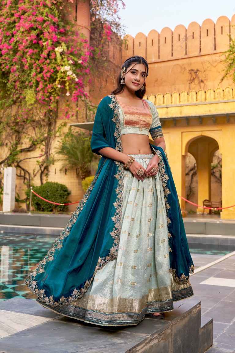 SLUB KOTA ZARI WEAVING PAITHANI LEHENGA CHOLI 