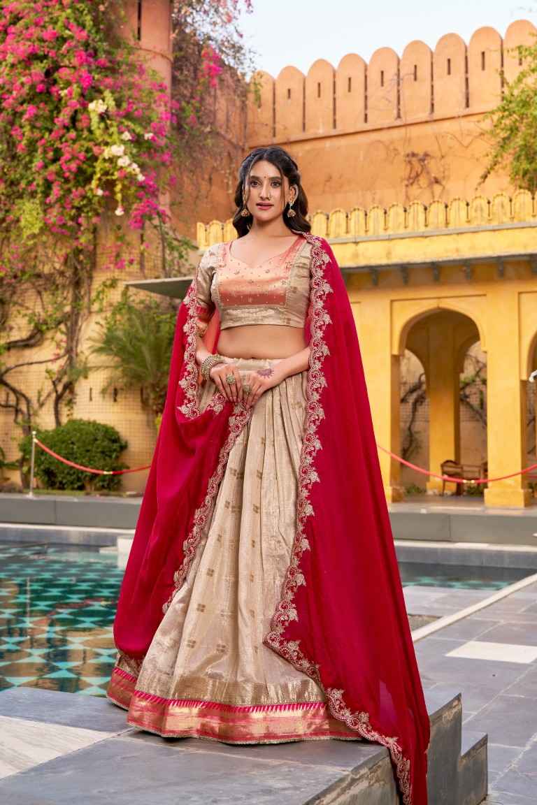 SLUB KOTA ZARI WEAVING PAITHANI LEHENGA CHOLI 