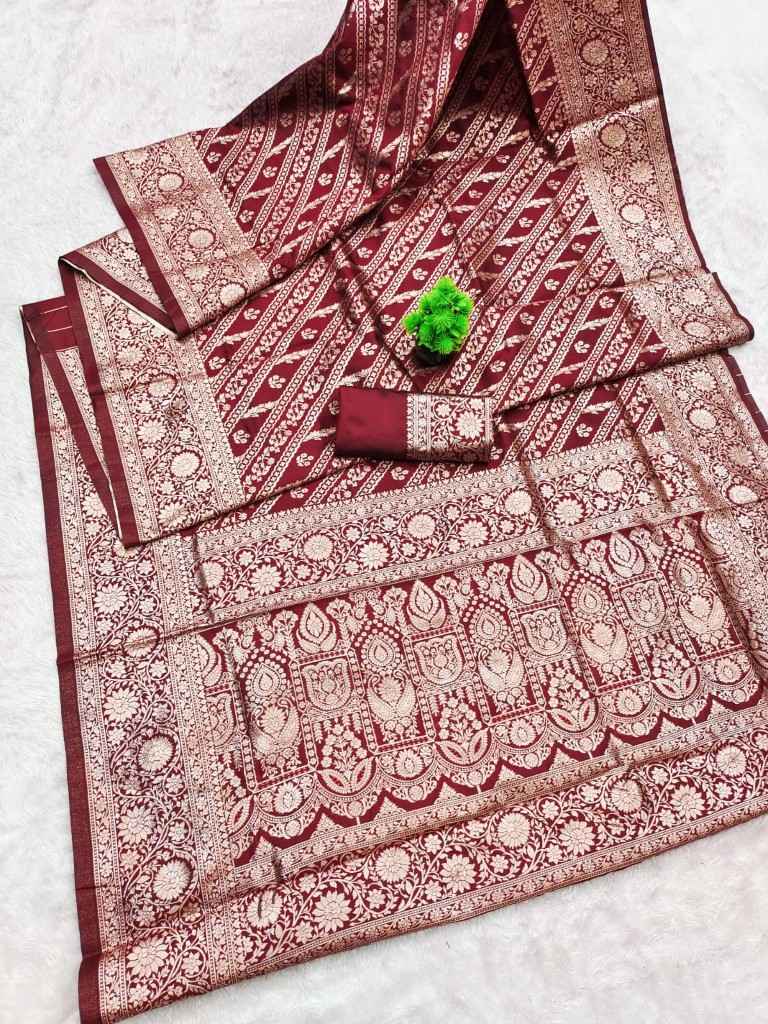 SOFT BANARASI SILK ZARI WEAVING SAREE TWT1087