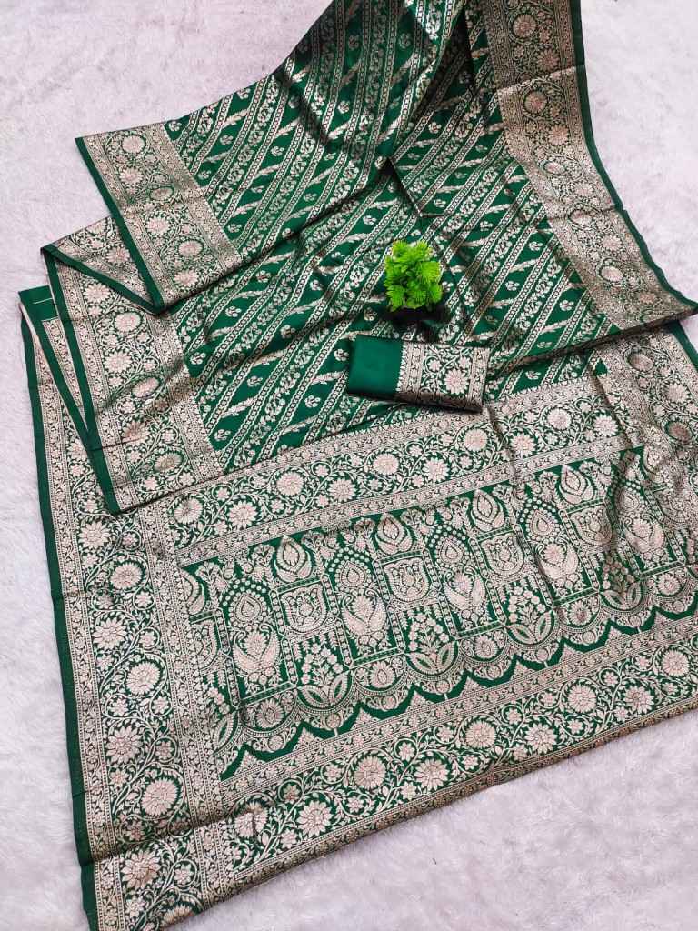 SOFT BANARASI SILK ZARI WEAVING SAREE TWT1087