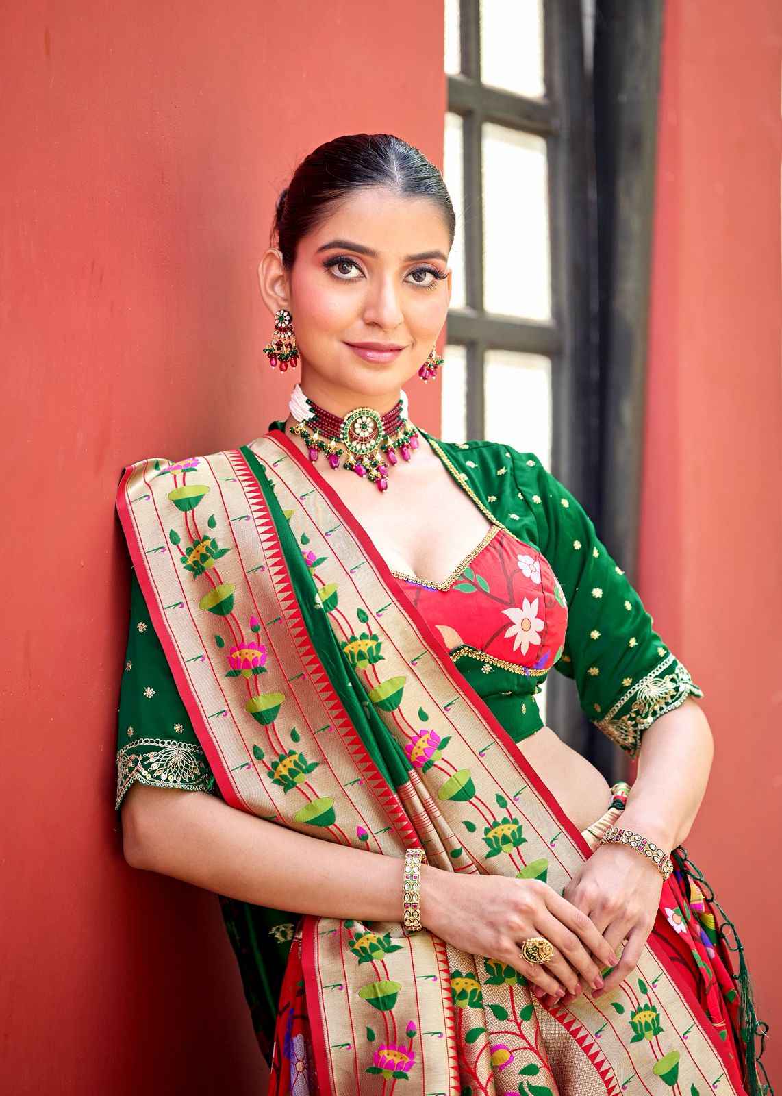 SOFT BANARASI SILK ZARI WEAVING PAITHANI LEHENGA CHOLI