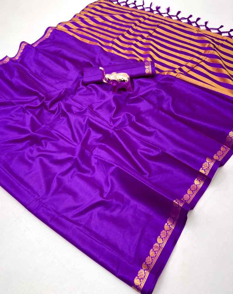PURE MYSURE SILK 5/5 MANGO JARI FANCY BORDER SAREE
