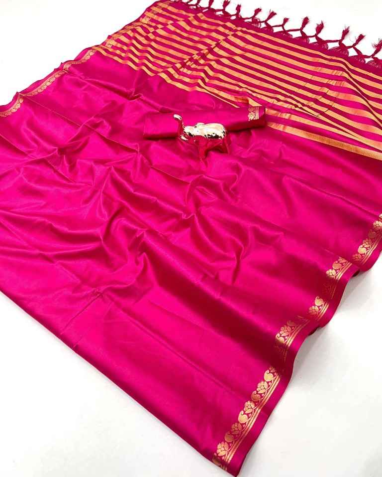 PURE MYSURE SILK 5/5 MANGO JARI FANCY BORDER SAREE