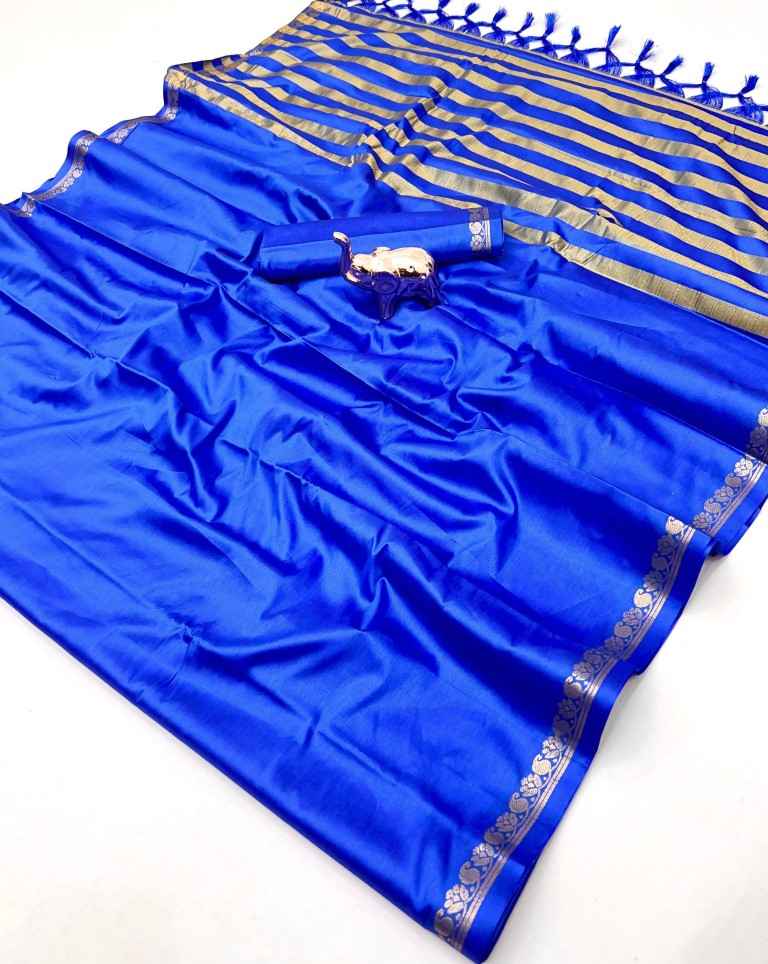 PURE MYSURE SILK 5/5 MANGO JARI FANCY BORDER SAREE