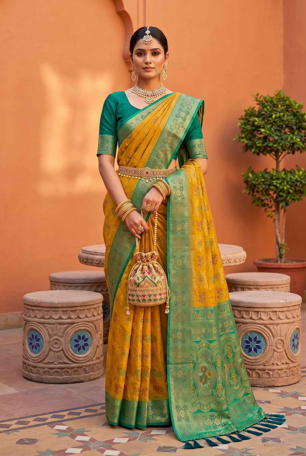 SOFT PREMIUM SILK PATOLA MEENA ZARI WEAVING SAREE