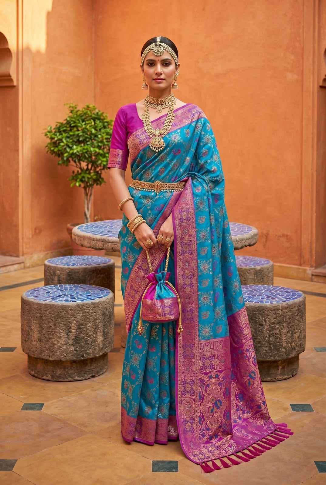 SOFT PREMIUM SILK PATOLA MEENA ZARI WEAVING SAREE