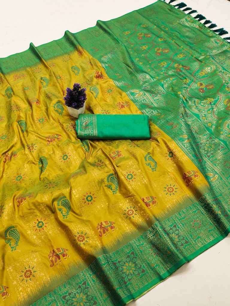 SOFT PREMIUM SILK PATOLA MEENA ZARI WEAVING SAREE