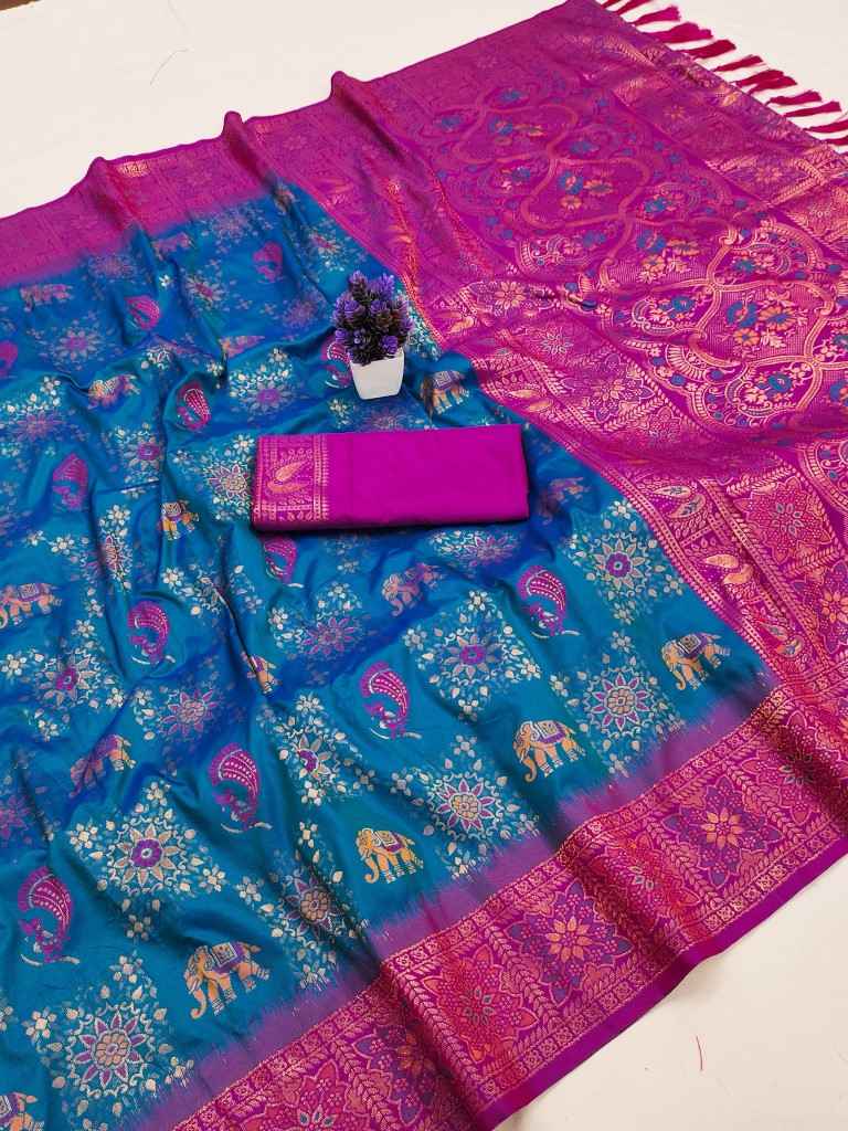 SOFT PREMIUM SILK PATOLA MEENA ZARI WEAVING SAREE