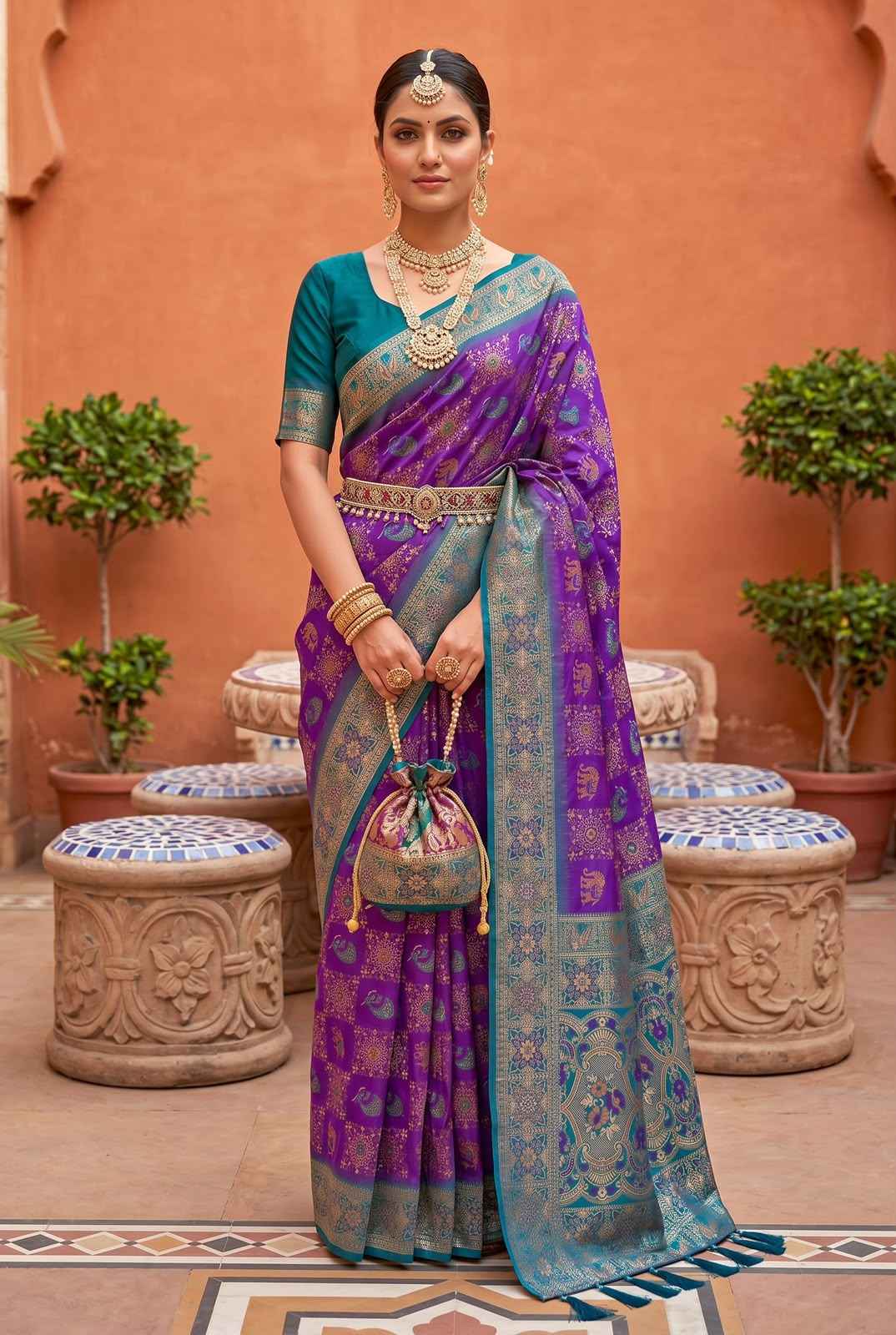 SOFT PREMIUM SILK PATOLA MEENA ZARI WEAVING SAREE